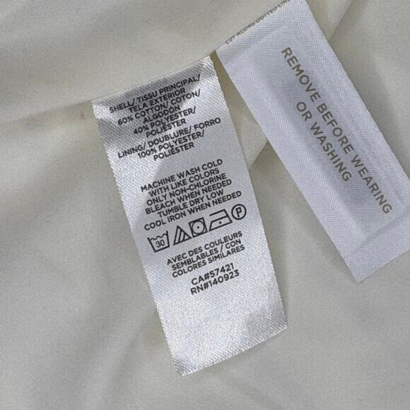 NWT Loft Cream Navy Nautical Light Academia Preppy Striped Blazer Womens Sz 2 - Picture 5 of 5